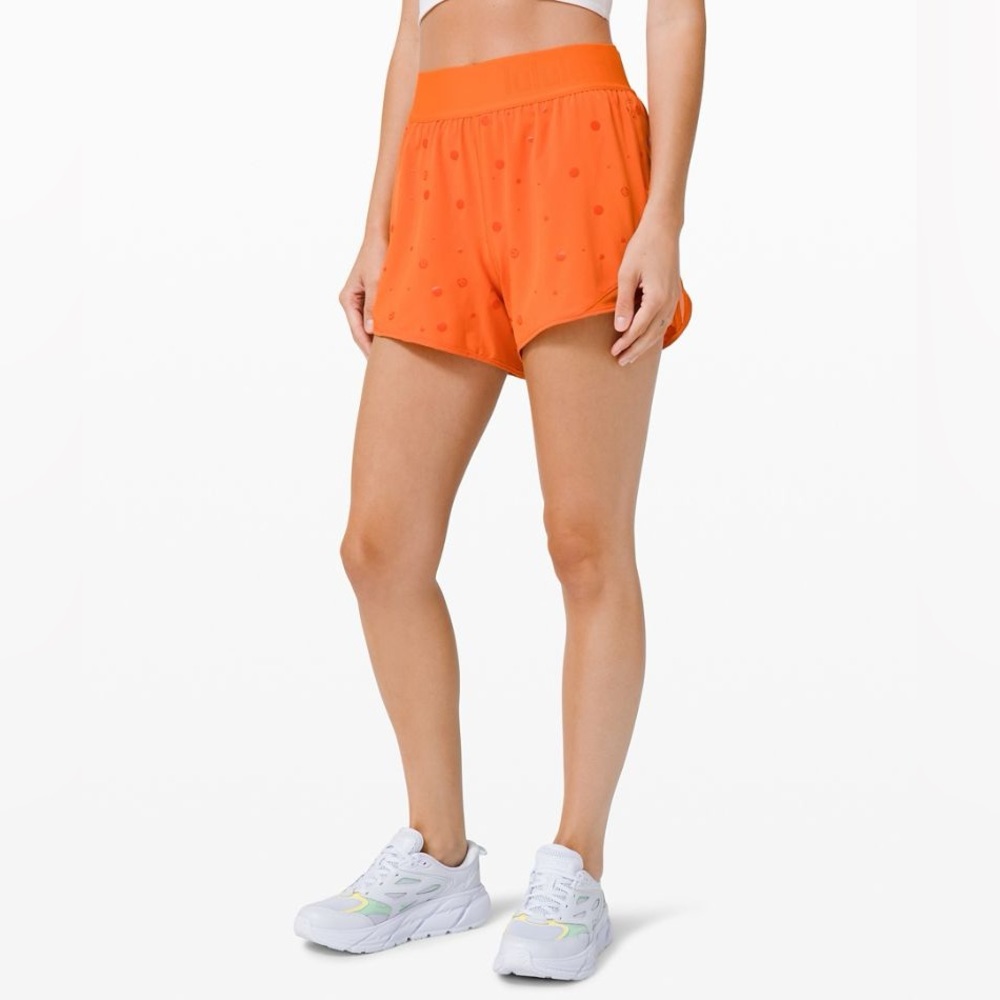 Lululemon Hotty Hot Short with 4" Inseam in color orange. Women’s 8